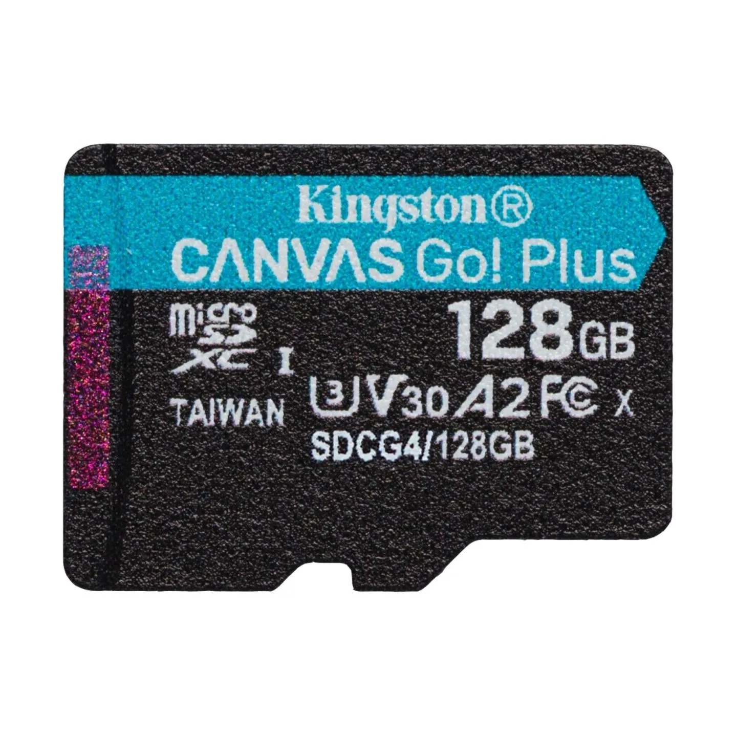 Kingston 128GB microSDXC Canvas Go Plus Gen4 200R A2 U3 Single Pack w/o ADP
