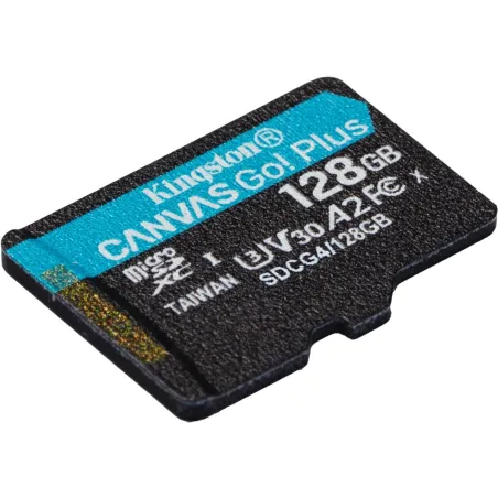 Kingston 128GB microSDXC Canvas Go Plus Gen4 200R A2 U3 Single Pack w/o ADP