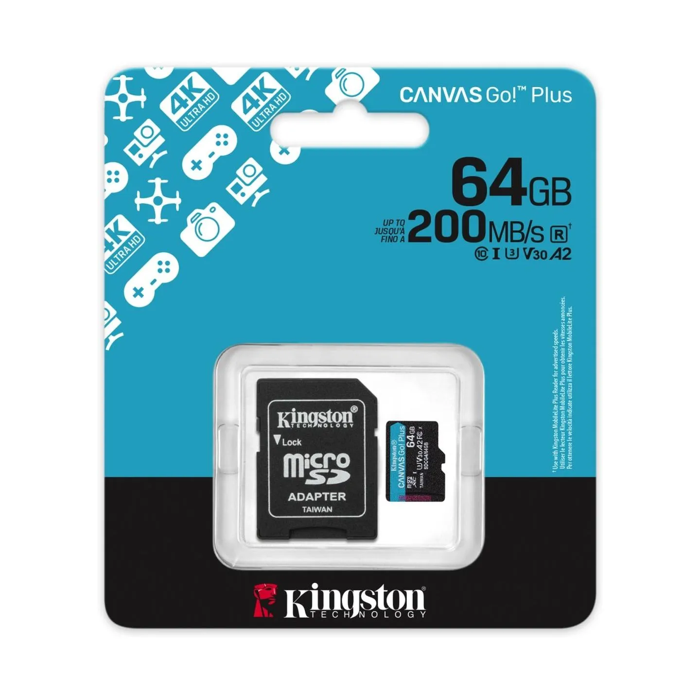 Kingston 64GB microSDXC Canvas + Adapter