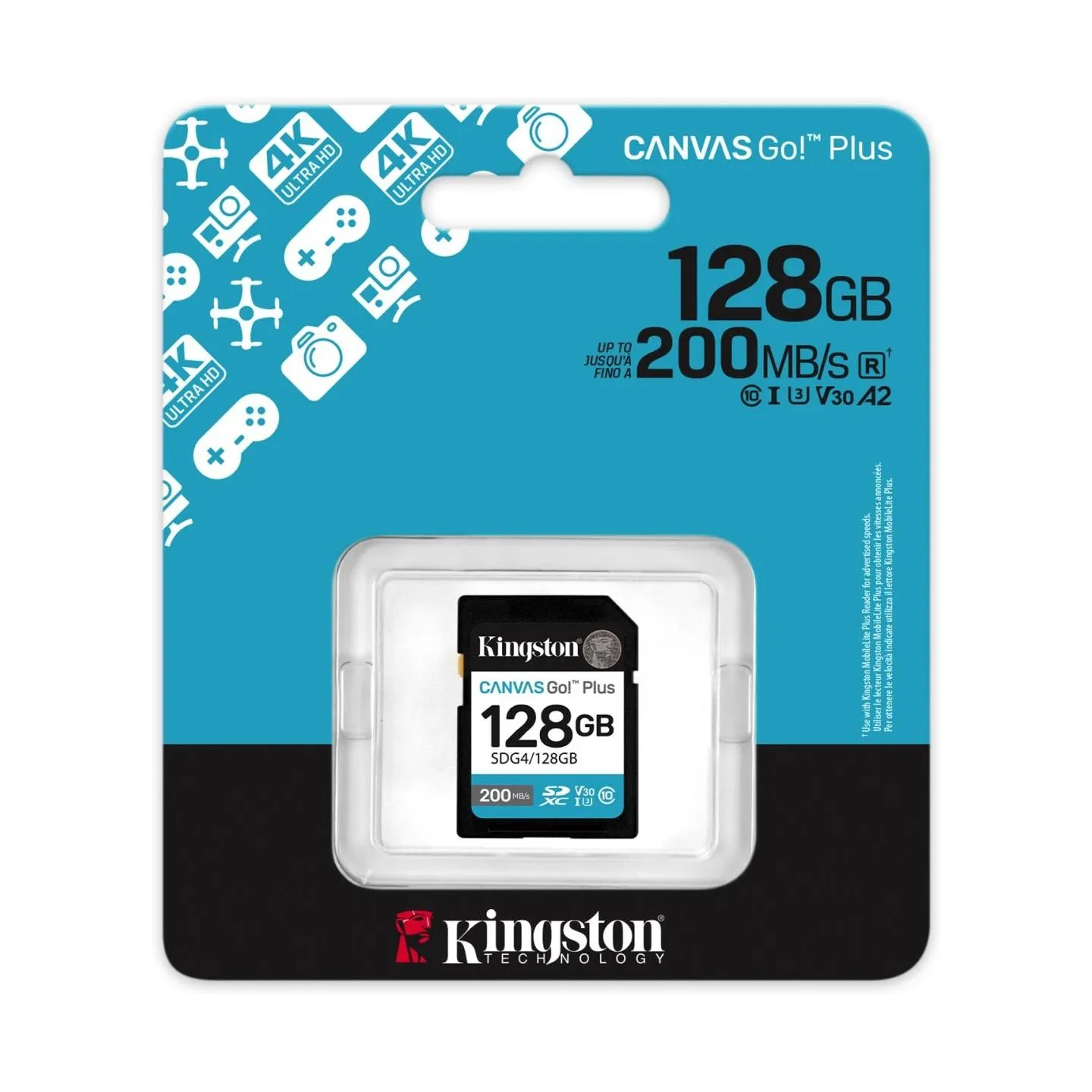 Kingston 128GB SDXC Canvas Go Plus Gen4