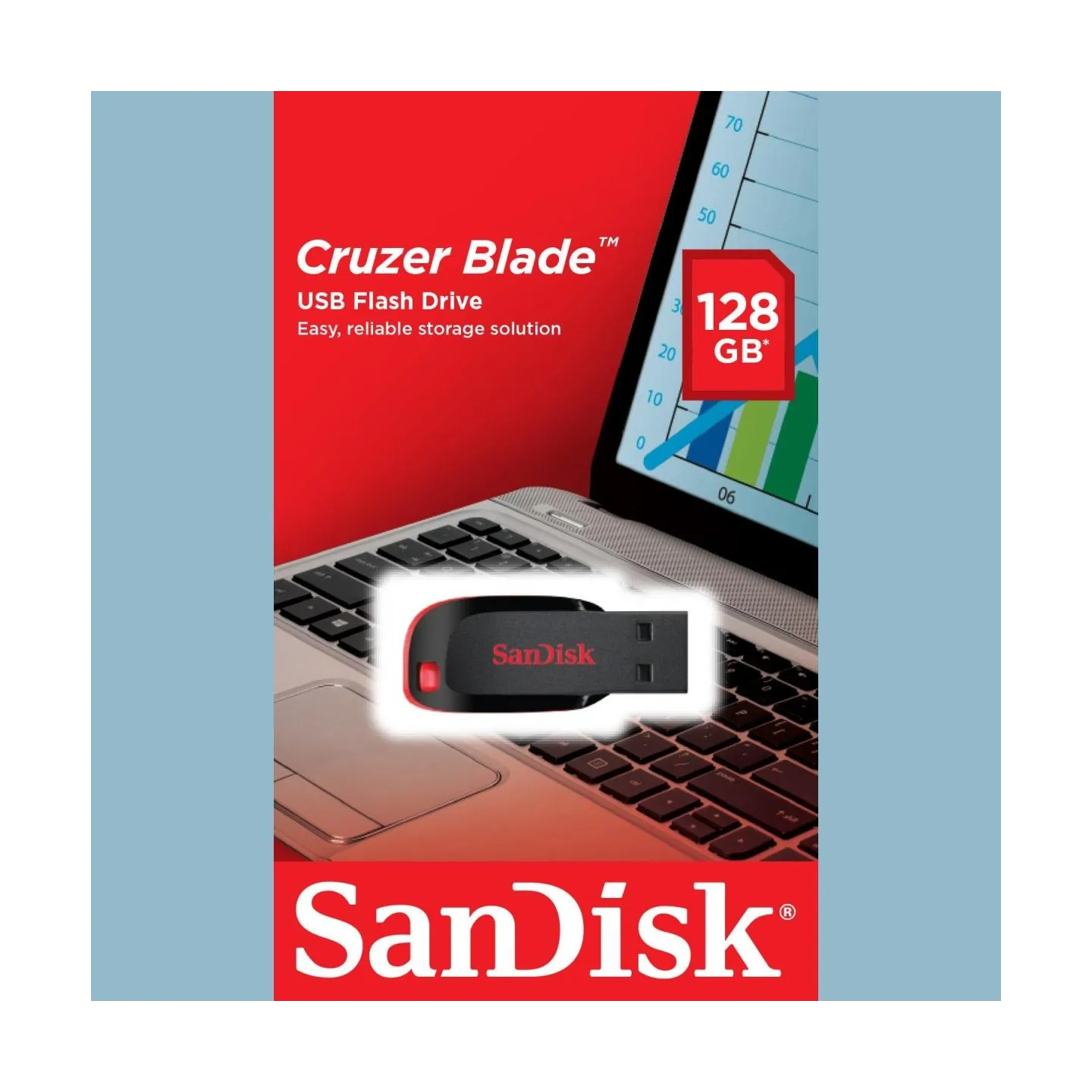 Sandisk Cruzer Blade USB Flash Drive 128GB