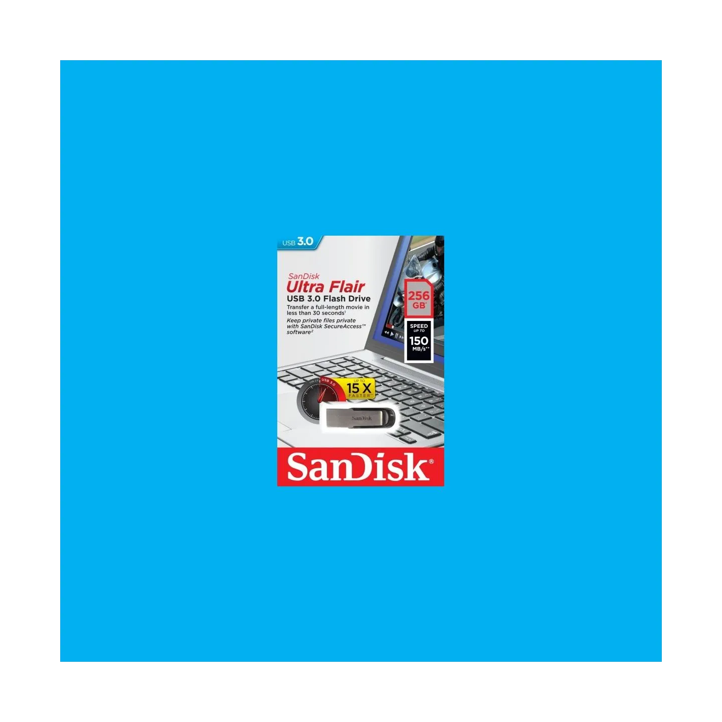 Sandisk Flash drive Ultra Flair USB 3.0 256GB 150MB/s