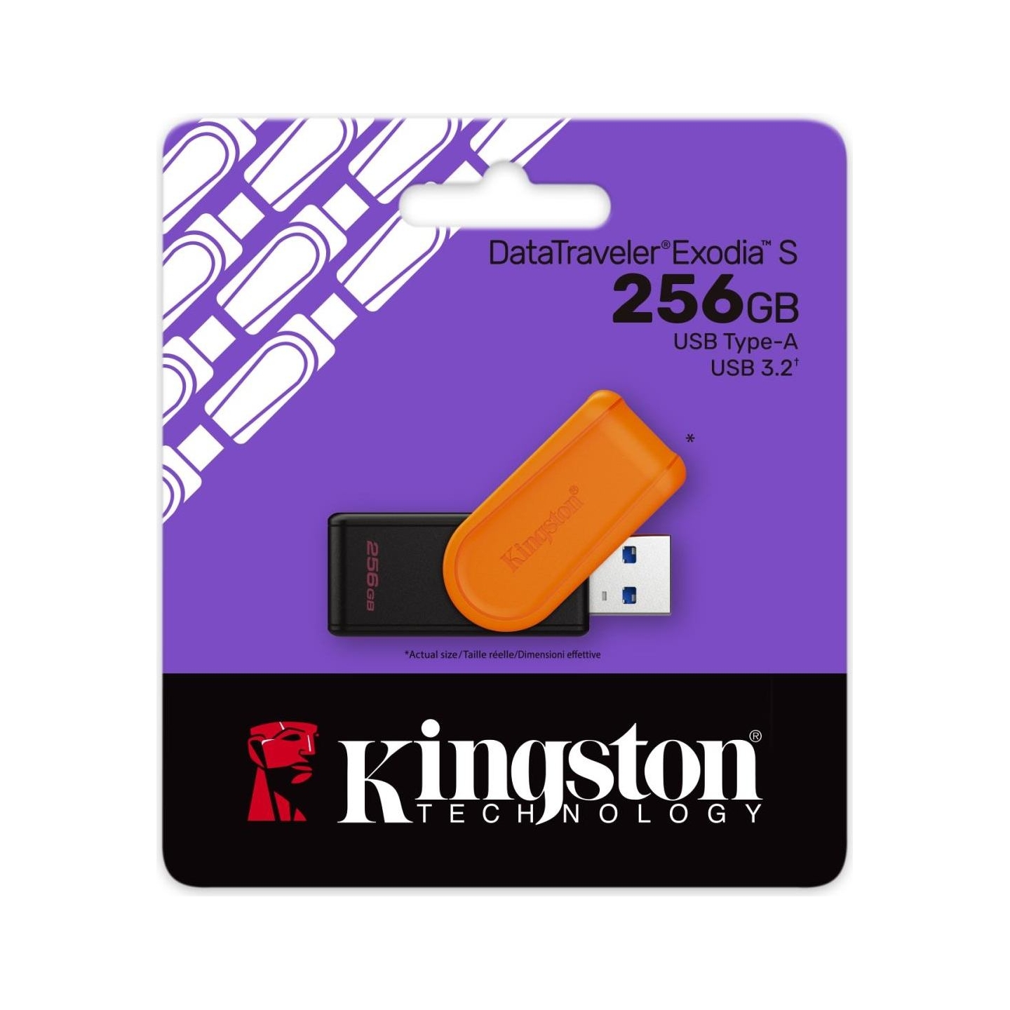 Kingston 256GB Portable USB Orange