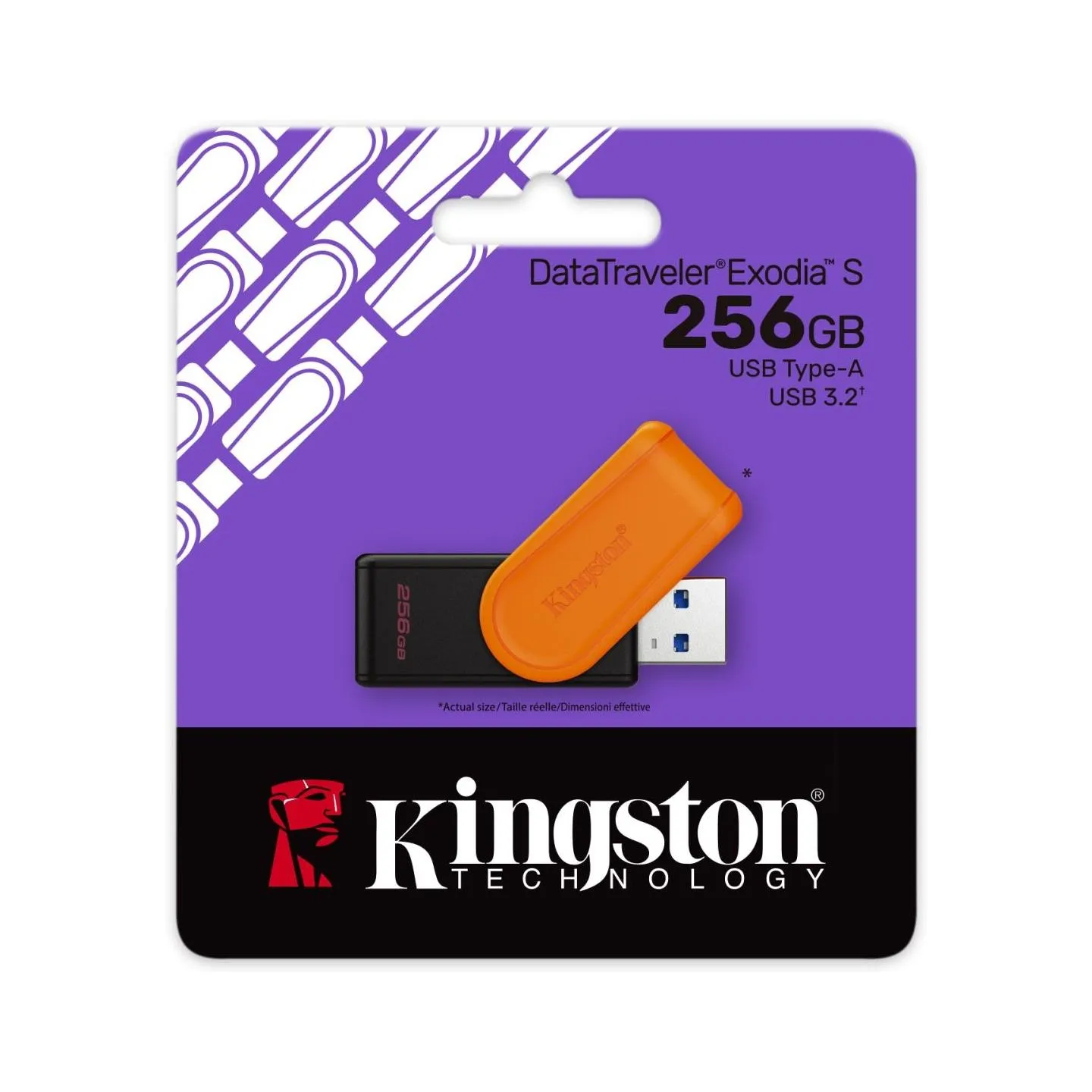 Kingston 256GB Portable USB Orange