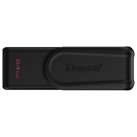Kingston 64GB Portable USB 3.2 Gen 1 DataTraveler Exodia S (Black/Black)