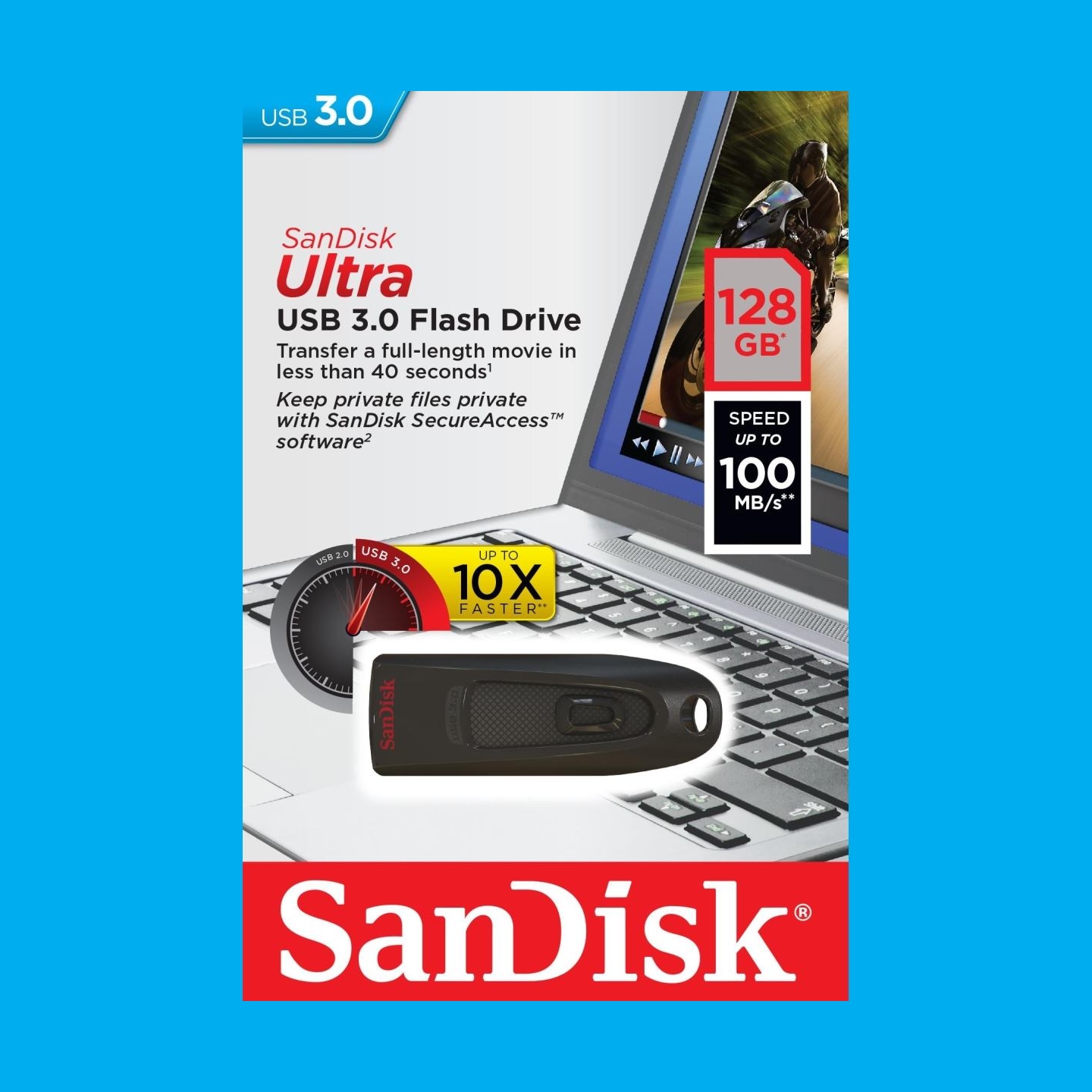 Sandisk MEMORY DRIVE FLASH USB3 128GB/SDCZ48-128G-U46 SANDISK