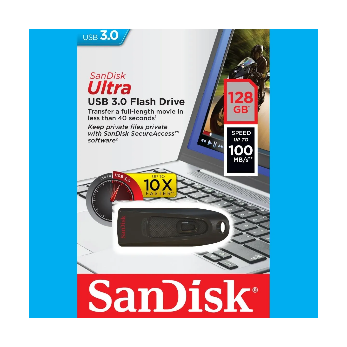Sandisk MEMORY DRIVE FLASH USB3 128GB/SDCZ48-128G-U46 SANDISK