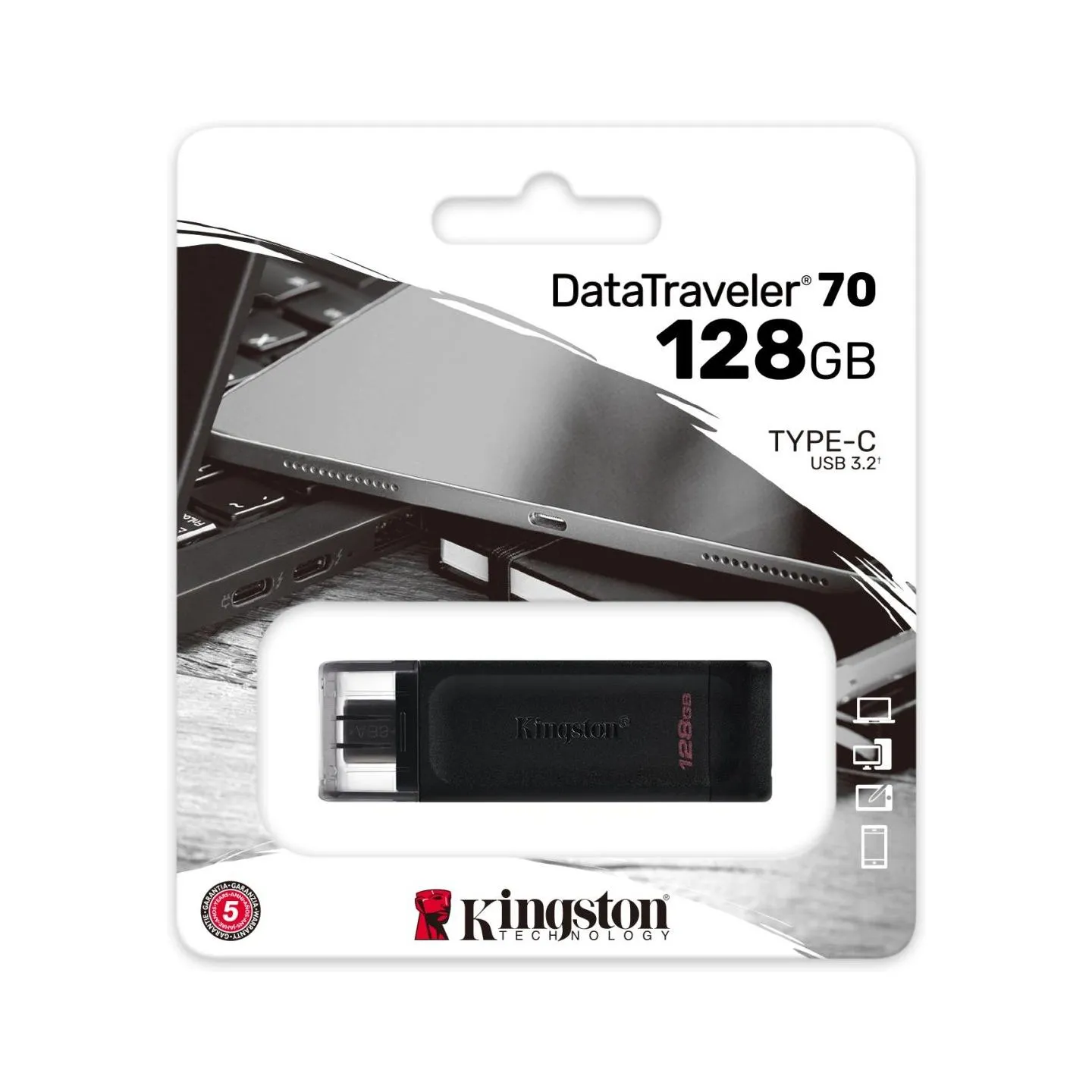 Kingston 128GB USB-C 3.2 Gen1 DT 70