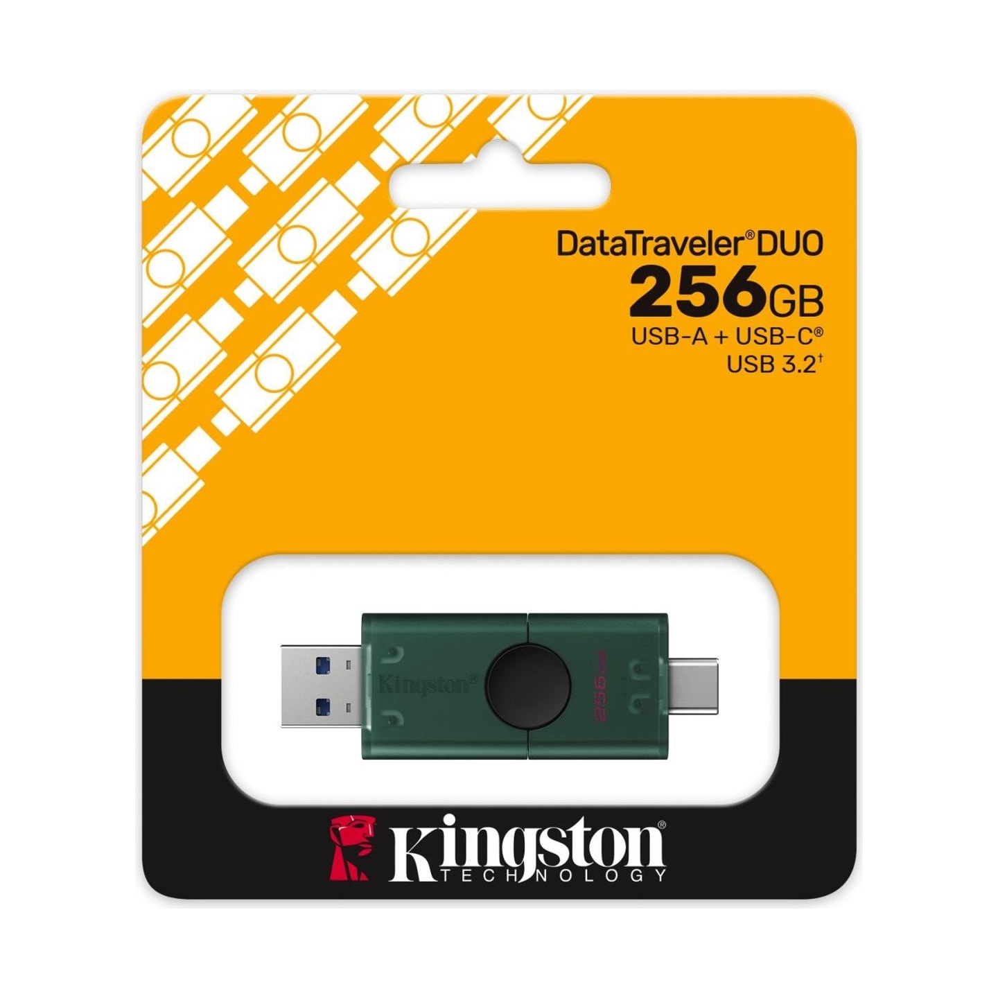 Kingston 256GB USB-A + USB-C 3.2 Gen 1 DataTraveler DuoG2