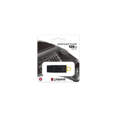 Kingston 128GB USB3.2 Gen1 DT Bk+Yellow