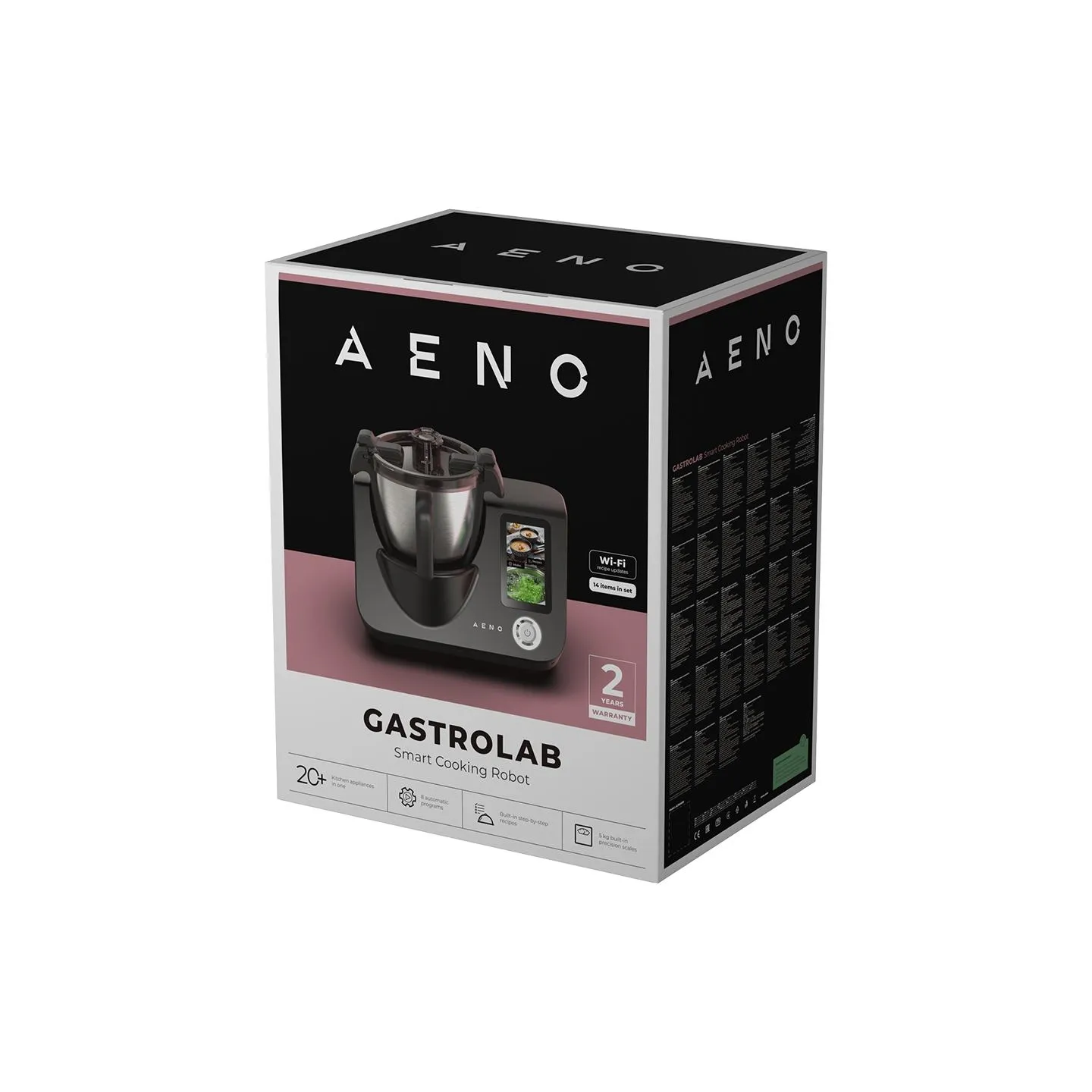 Aeno Smart Cooking Robot CR1S: bowl 3.5 L, 8 automatic program, 12 speeds, 1000 W (Heating Power), 600 W (Motor Power), Temperat
