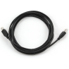 Gembird CABLE USB2 AM-BM 3M/BLACK CCP-USB2-AMBM-10 GEMBIRD