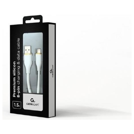 Gembird CABLE LIGHTNING TO USB2 1.5M/CC-USB2S-AM8PM-1.5M-W GEMBIRD
