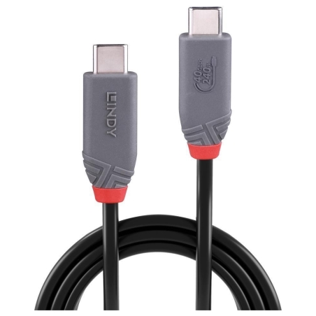 Lindy CABLE USB4 240W TYPE C 0.8M/40GBPS ANTHRA LINE 36956 LINDY