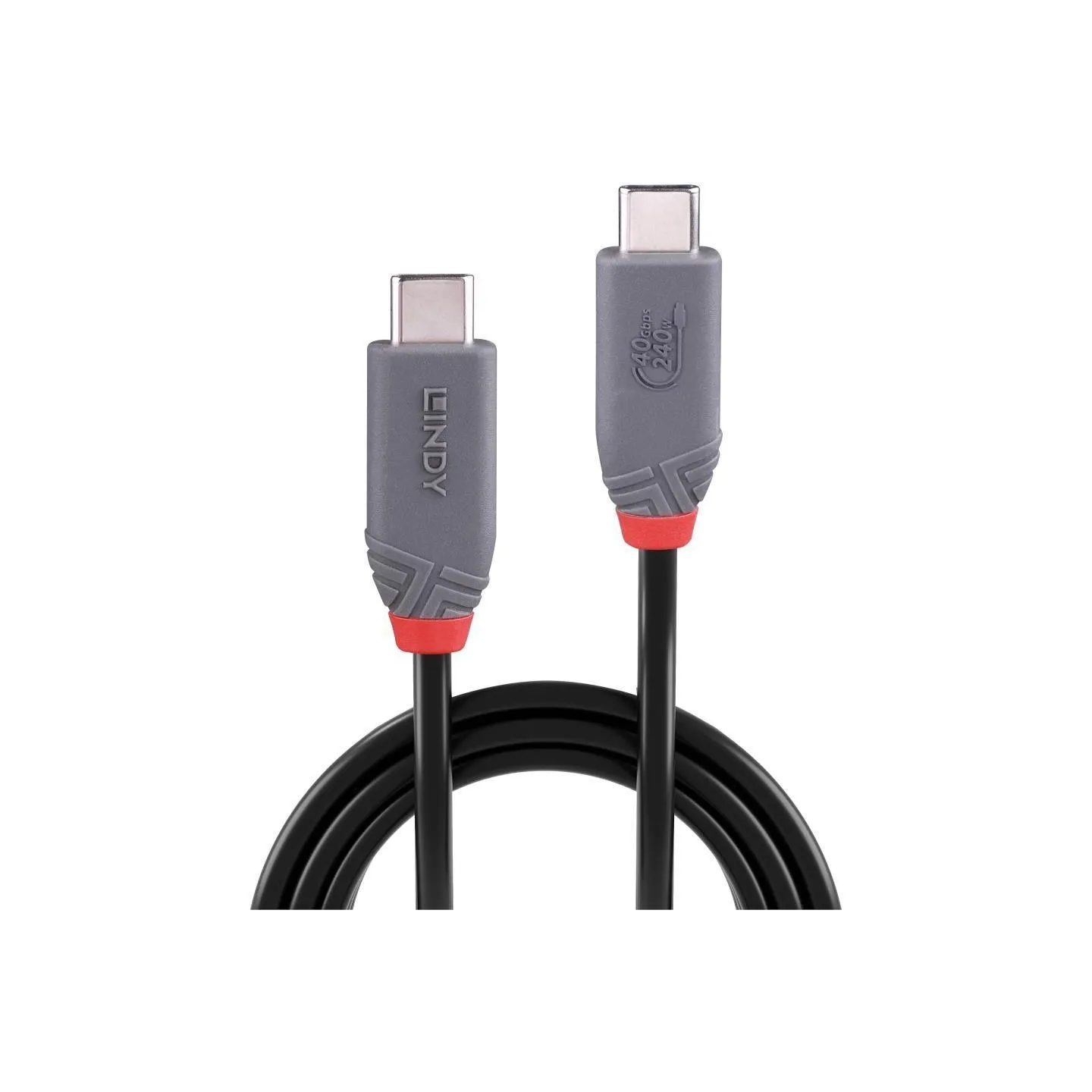 Lindy CABLE USB4 240W TYPE C 0.8M/40GBPS ANTHRA LINE 36956 LINDY