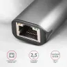 Axagon ADE-25RC SUPERSPEED USB-C 2.5 GIGABIT ETHERNETCompact aluminum USB-C 3.2 Gen 1 2.5 Gigabit Ethernet 10/100/1000/2500 Mbit