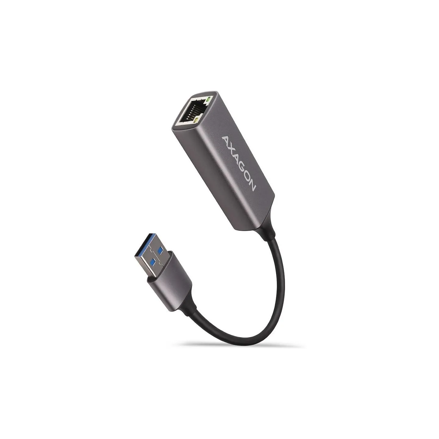 Axagon ADE-TR Type-A USB3.2 Gen 1 - Gigabit Ethernet 10/100/1000 Adapter, metal, titan grey