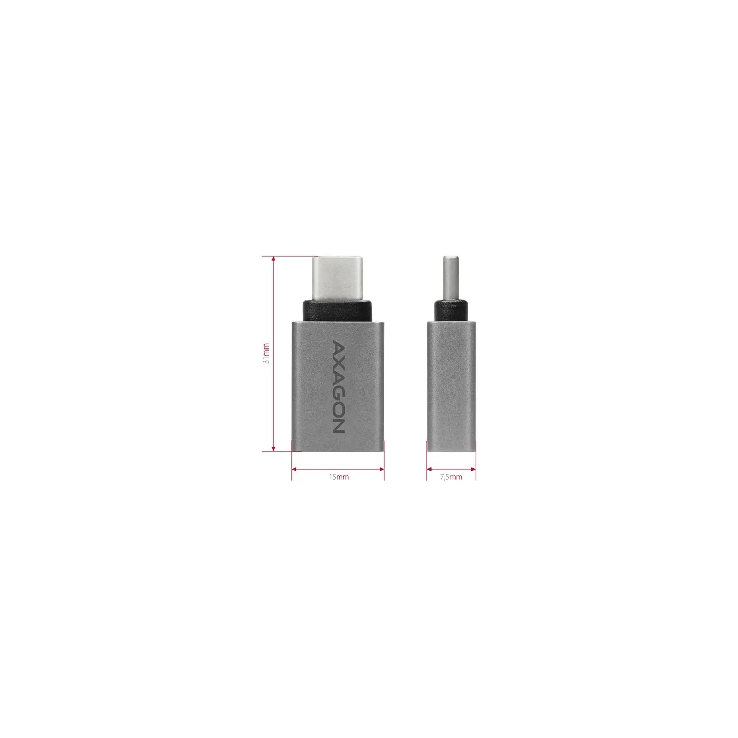Axagon Adapter into the USB-C port with USB Type A female output | RUCM-AFA