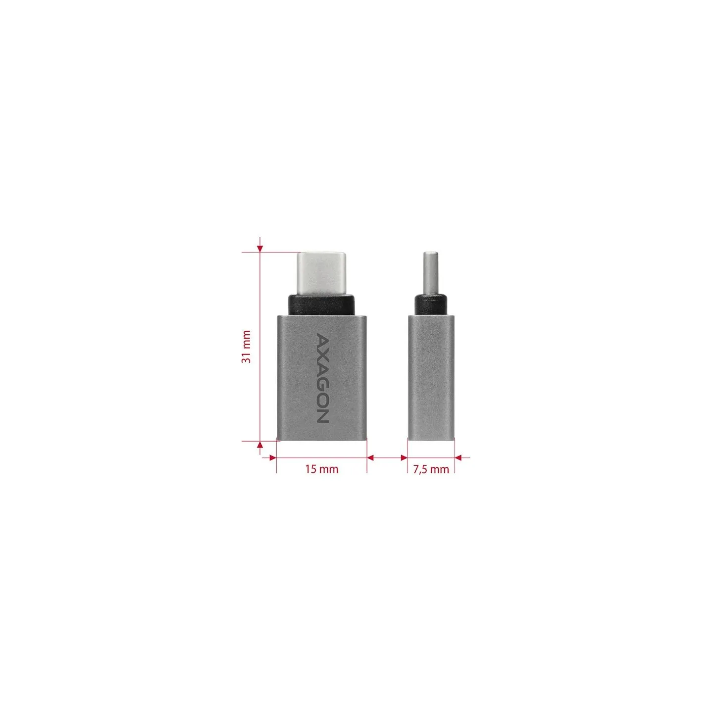Axagon Adapter into the USB-C port with USB Type A female output | RUCM-AFA