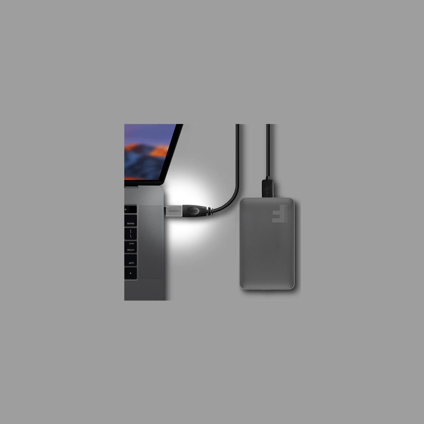 Axagon Adapter into the USB-C port with USB Type A female output | RUCM-AFA