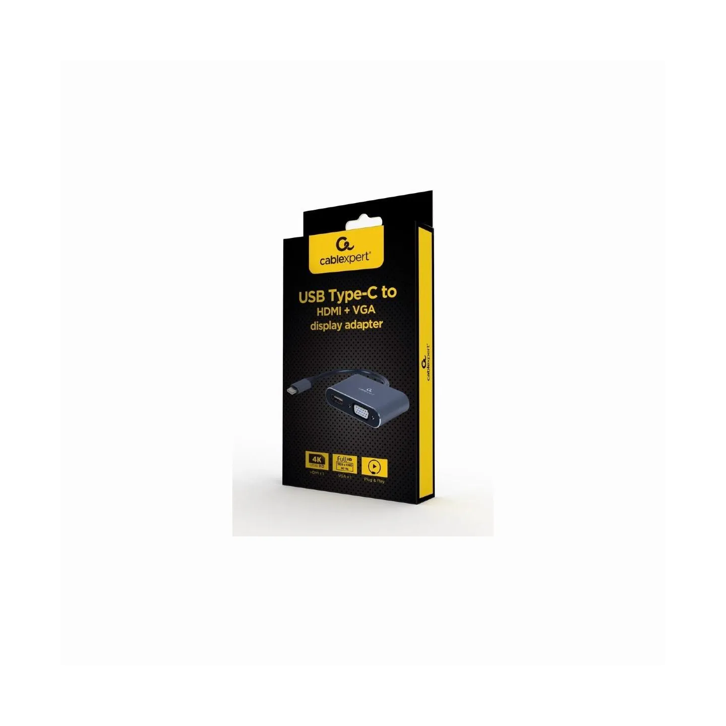 Gembird I/O ADAPTER USB-C TO HDMI/VGA/A-USB3C-HDMIVGA-01 GEMBIRD