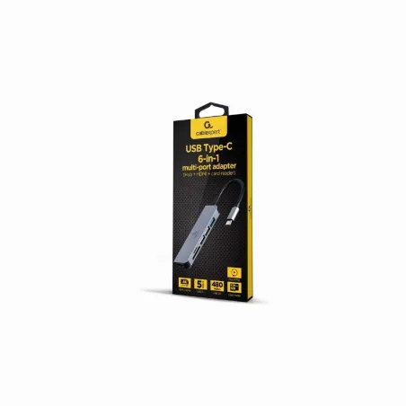 Gembird I/O ADAPTER USB-C TO HDMI/USB3/6IN1 A-CM-COMBO6-02 GEMBIRD