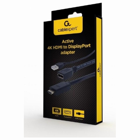 Gembird I/O ADAPTER HDMI TO DP/BLACK A-HDMIM-DPF-01 GEMBIRD