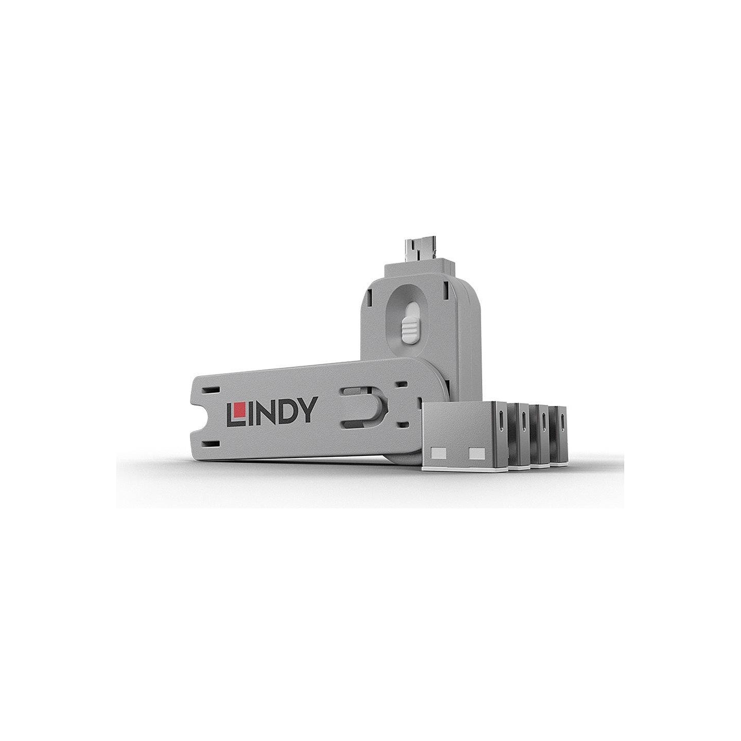 Lindy USB PORT BLOCKER 4PACK/WHITE 40454 LINDY