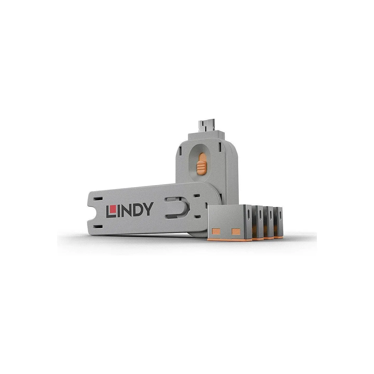 Lindy USB PORT BLOCKER 4PACK/ORANGE 40453 LINDY