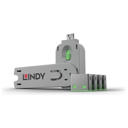 Lindy USB PORT BLOCKER 4PACK/GREEN 40451 LINDY