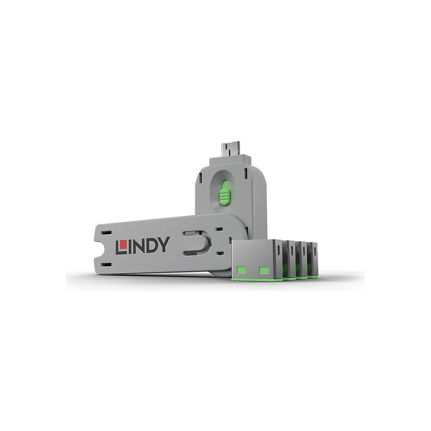 Lindy USB PORT BLOCKER 4PACK/GREEN 40451 LINDY