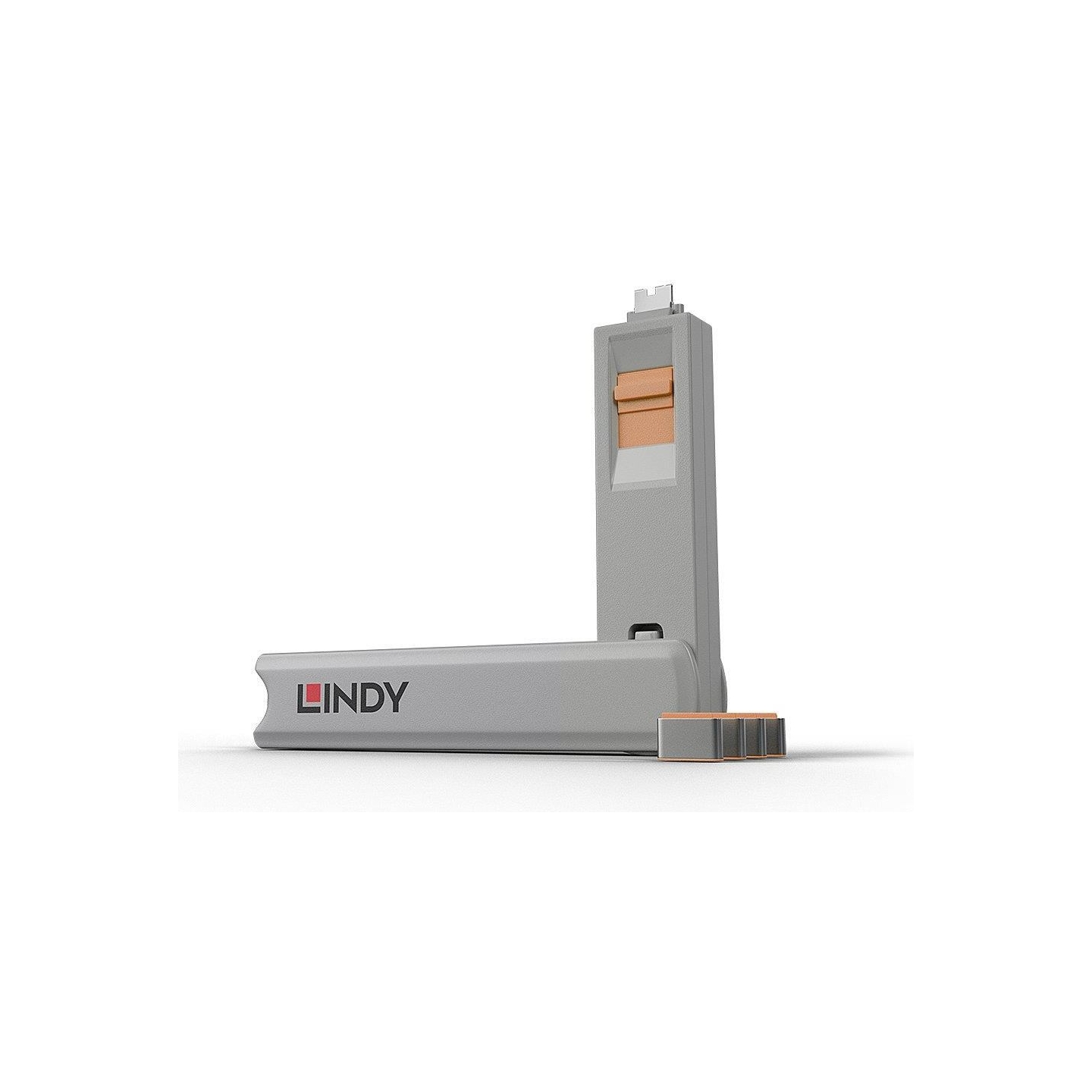 Lindy USB PORT TYPE-C BLOCKER 4PACK/ORANGE 40428 LINDY