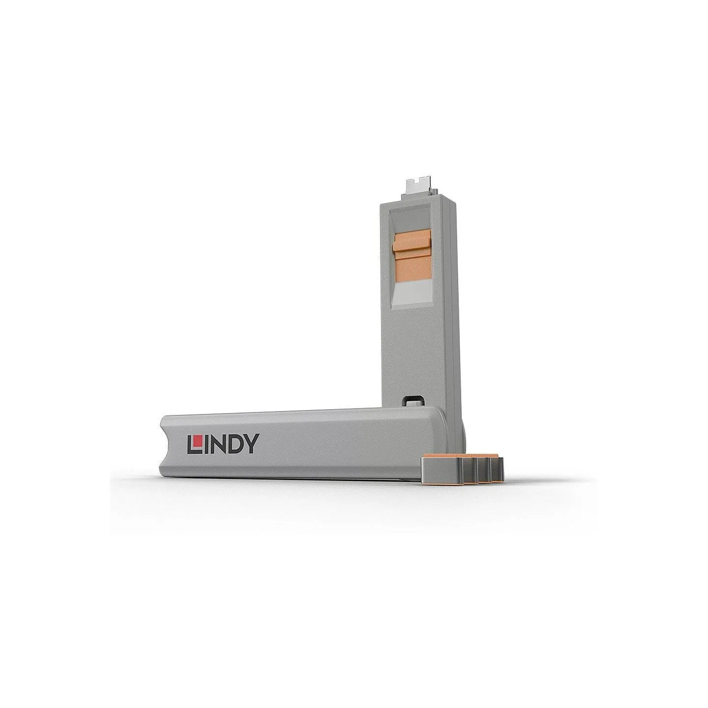 Lindy USB PORT TYPE-C BLOCKER 4PACK/ORANGE 40428 LINDY