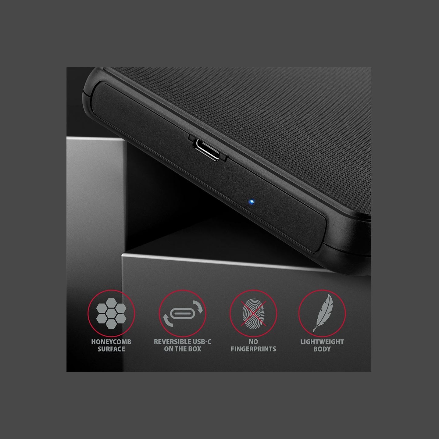 Axagon EE25-SLC USB-C 3.2 Gen1 - SATA 6G 2.5" SLIDE box BLACK