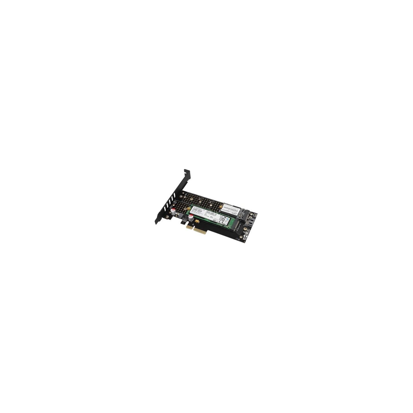 Axagon PCEM2-D PCI-E 3.0 4x - DUAL M.2 SSD (NVMe + SATA), dual voltage, up to 110mm SSD