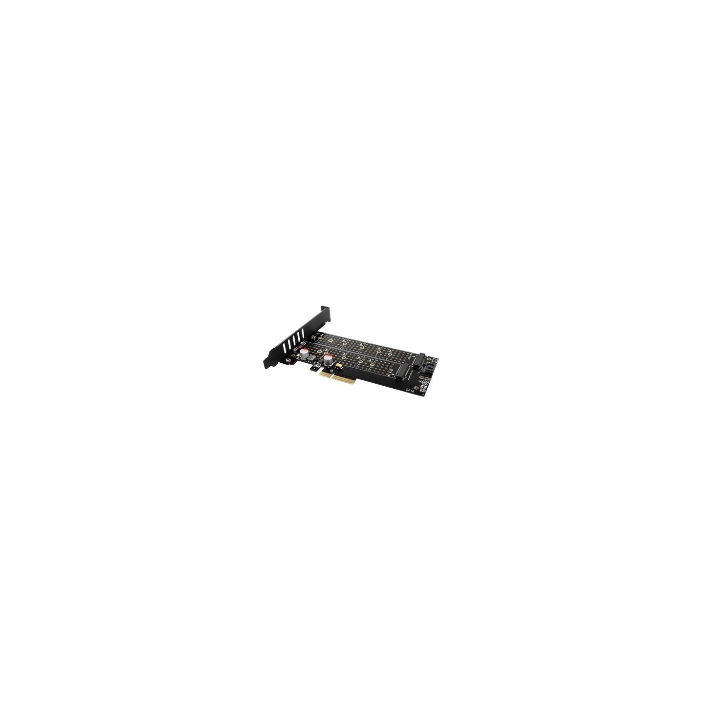 Axagon PCEM2-D PCI-E 3.0 4x - DUAL M.2 SSD (NVMe + SATA), dual voltage, up to 110mm SSD