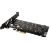 Axagon PCEM2-D PCI-E 3.0 4x - DUAL M.2 SSD (NVMe + SATA), dual voltage, up to 110mm SSD