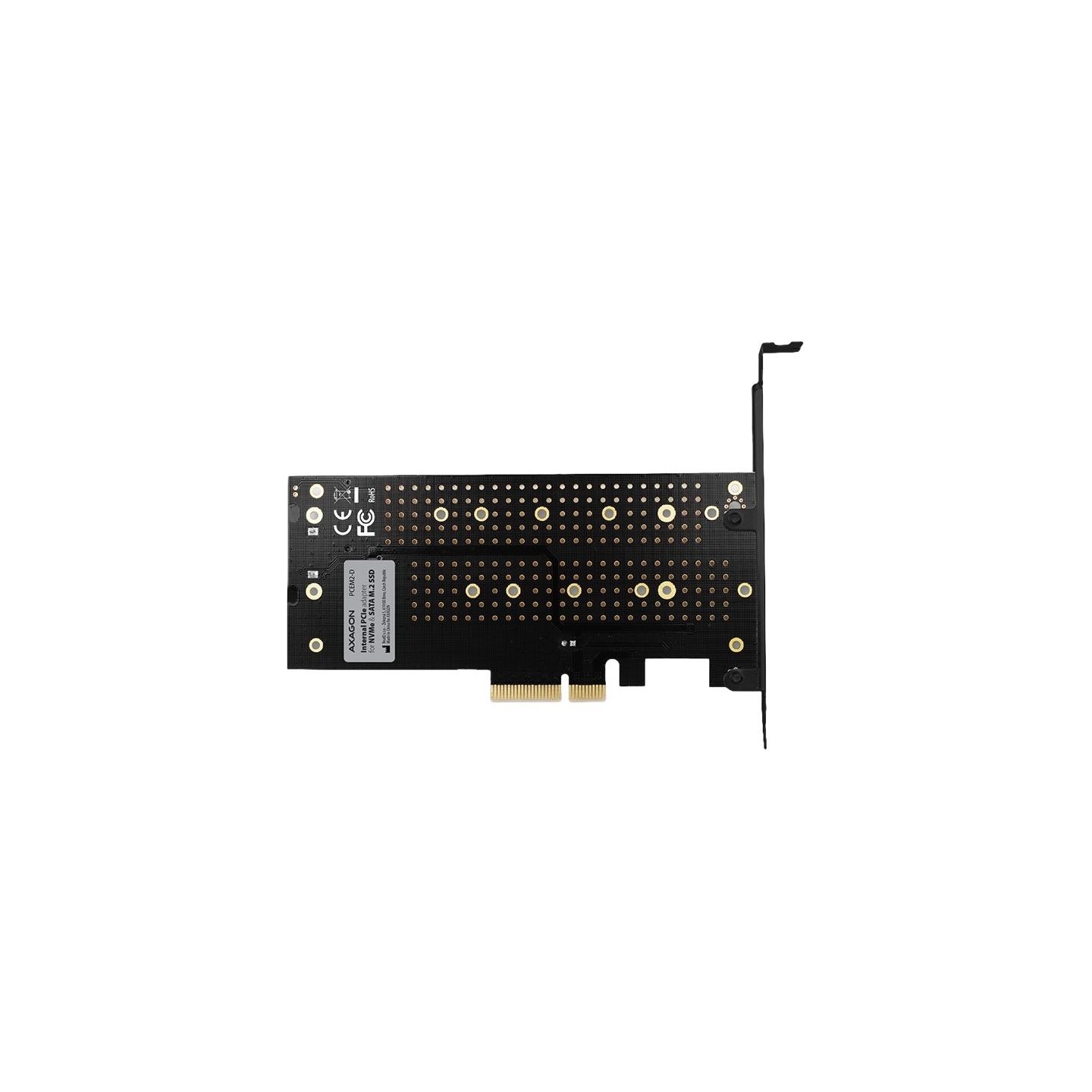 Axagon PCEM2-D PCI-E 3.0 4x - DUAL M.2 SSD (NVMe + SATA), dual voltage, up to 110mm SSD