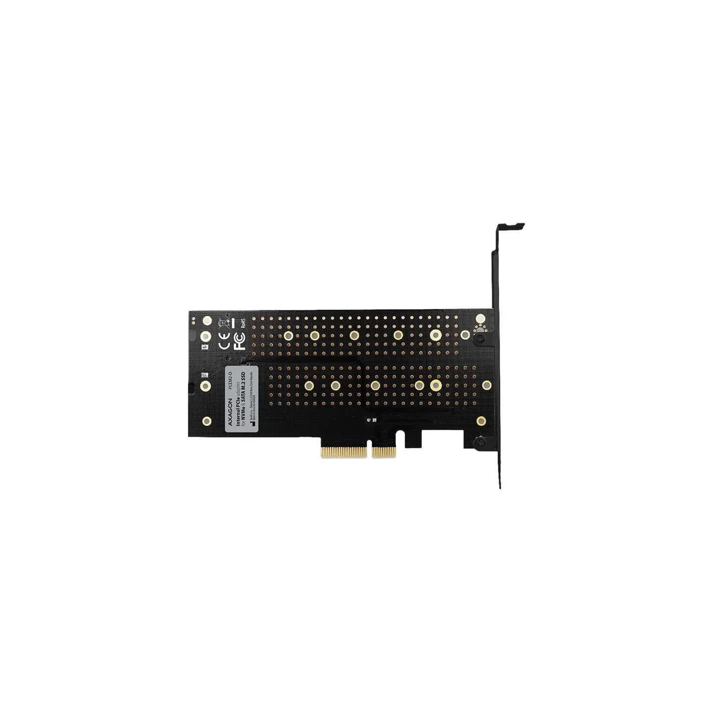 Axagon PCEM2-D PCI-E 3.0 4x - DUAL M.2 SSD (NVMe + SATA), dual voltage, up to 110mm SSD