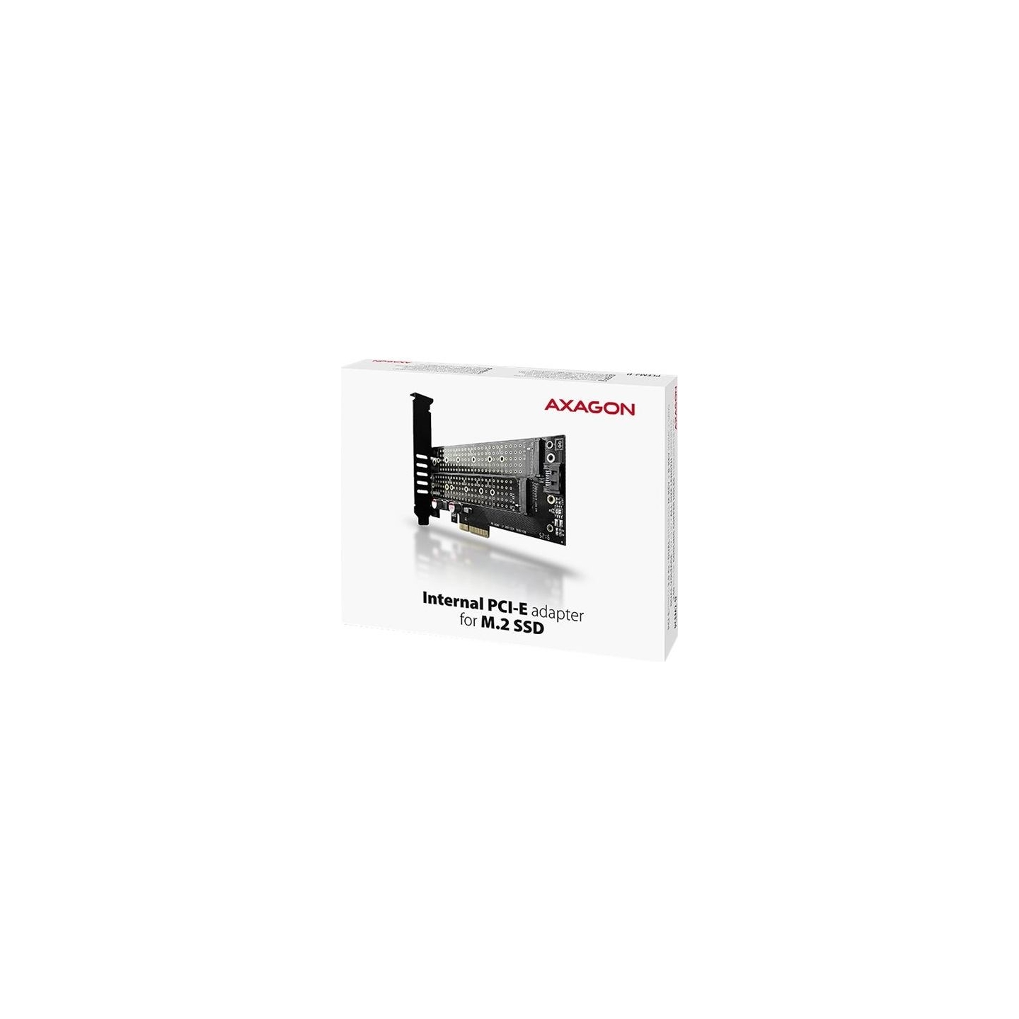 Axagon PCEM2-D PCI-E 3.0 4x - DUAL M.2 SSD (NVMe + SATA), dual voltage, up to 110mm SSD