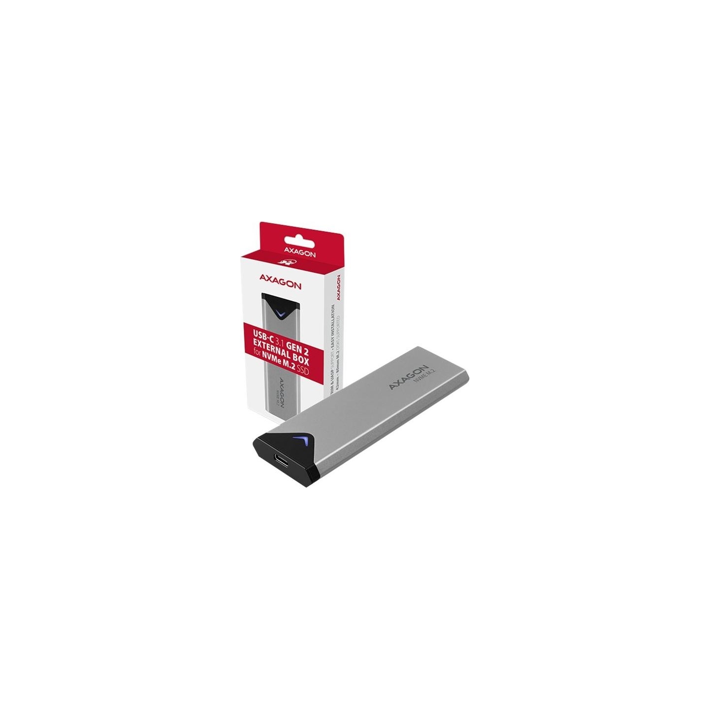 Axagon Box EEM2-UG2 USB-C 3.2 Gen 2 - M.2 NVMe SSD 42-80mm