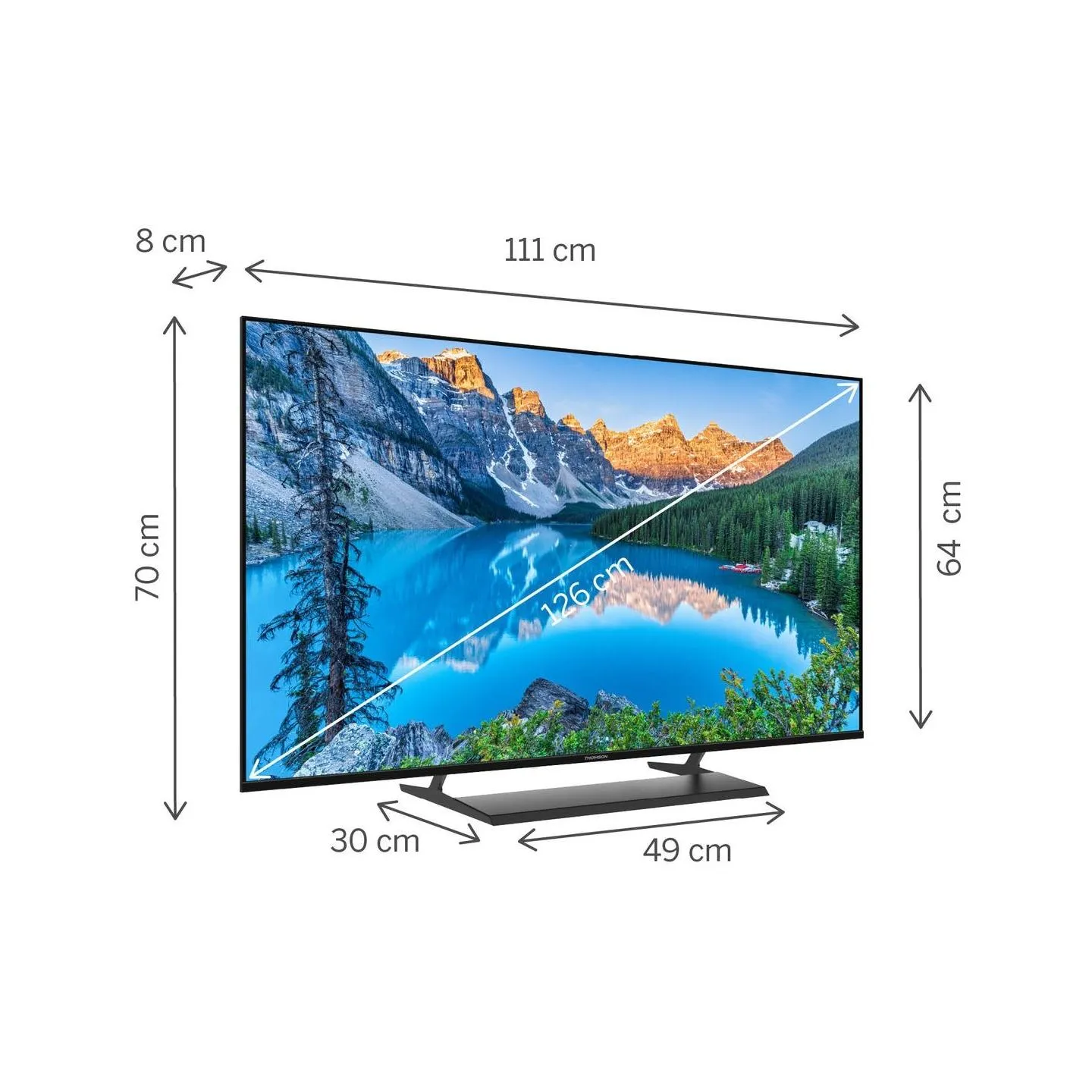 Thomson TV Set|THOMSON|55 "|4K Ultra HD|3840 x 2160 pixels|Flat|16:9|LED|55UG5X15