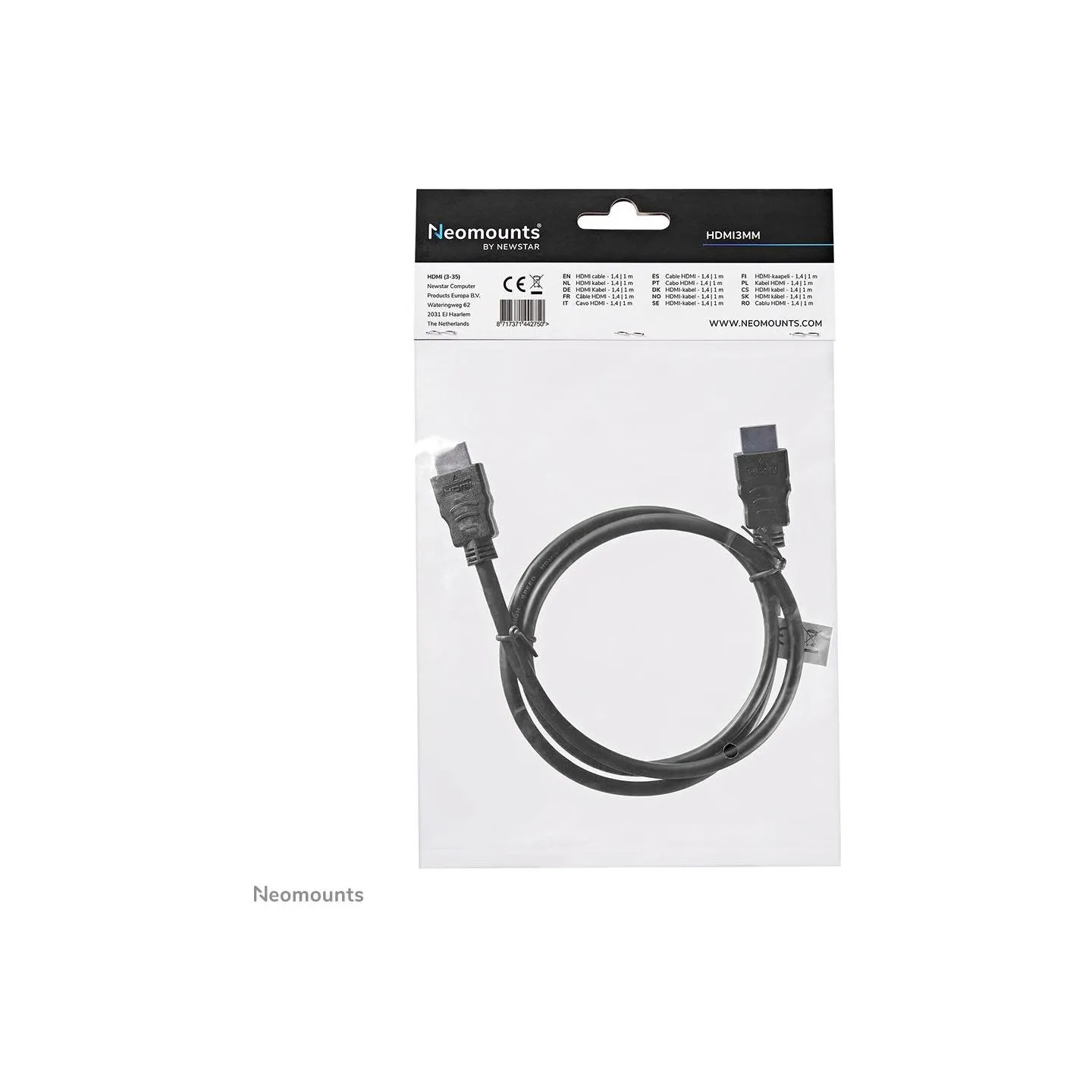 Neomounts CABLE HDMI-HDMI 1M V1.3/HDMI3MM NEOMOUNTS