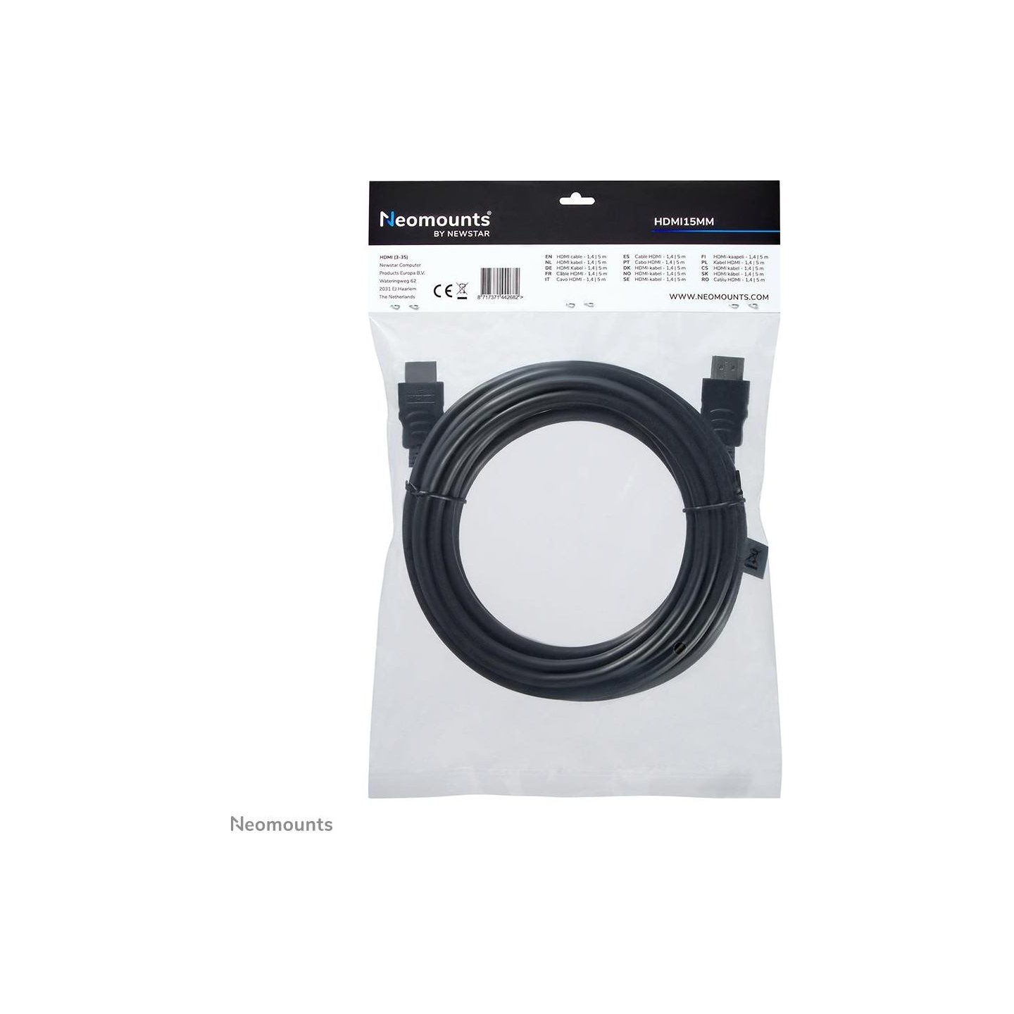Neomounts CABLE HDMI-HDMI 5M V1.3/HDMI15MM NEOMOUNTS