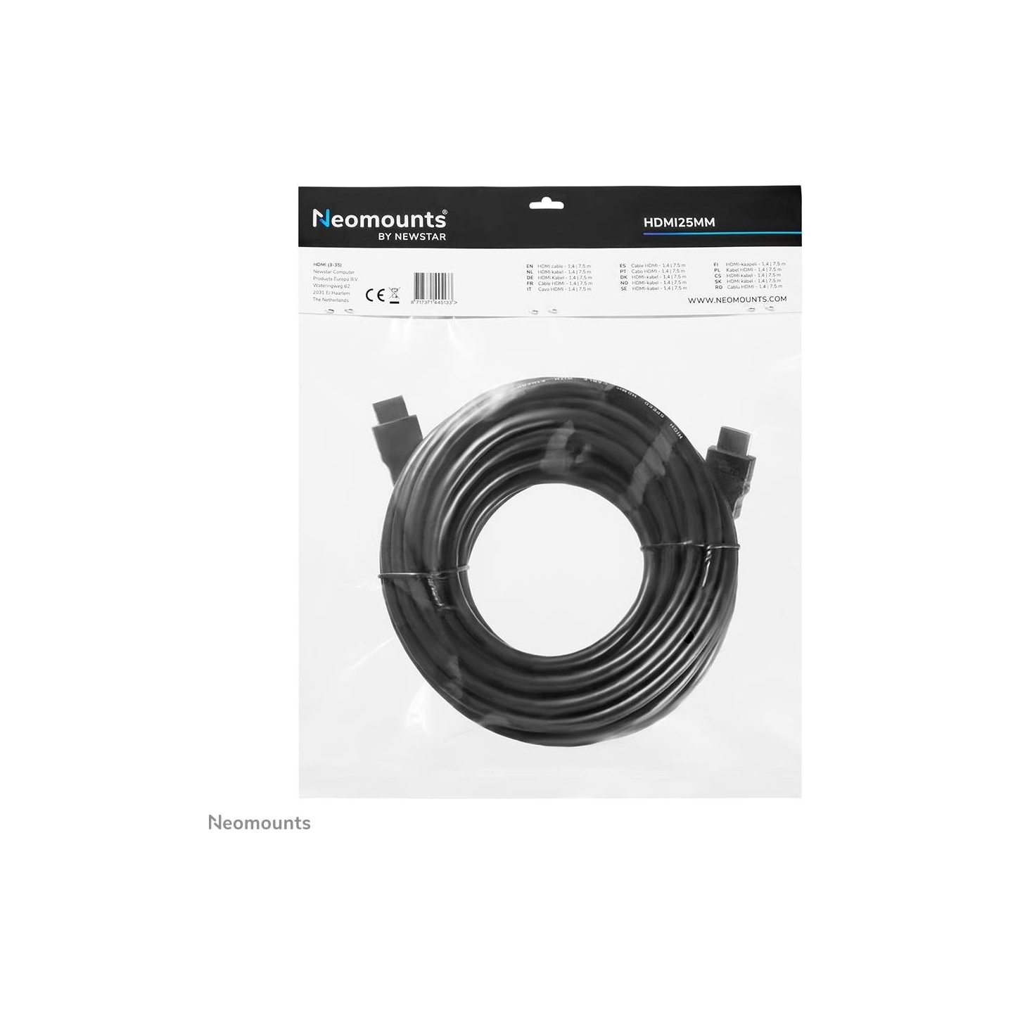 Neomounts CABLE HDMI-HDMI 7.5M V1.3/HDMI25MM NEOMOUNTS