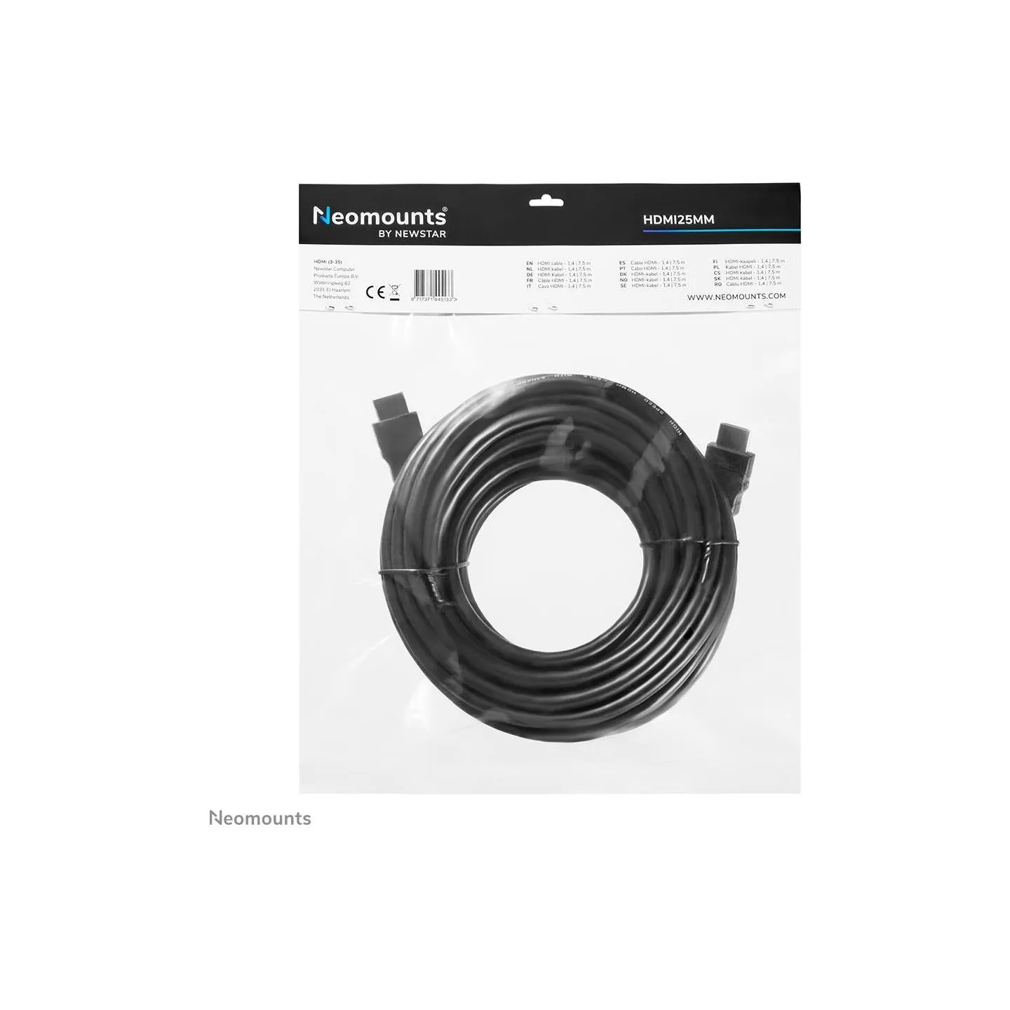 Neomounts CABLE HDMI-HDMI 7.5M V1.3/HDMI25MM NEOMOUNTS