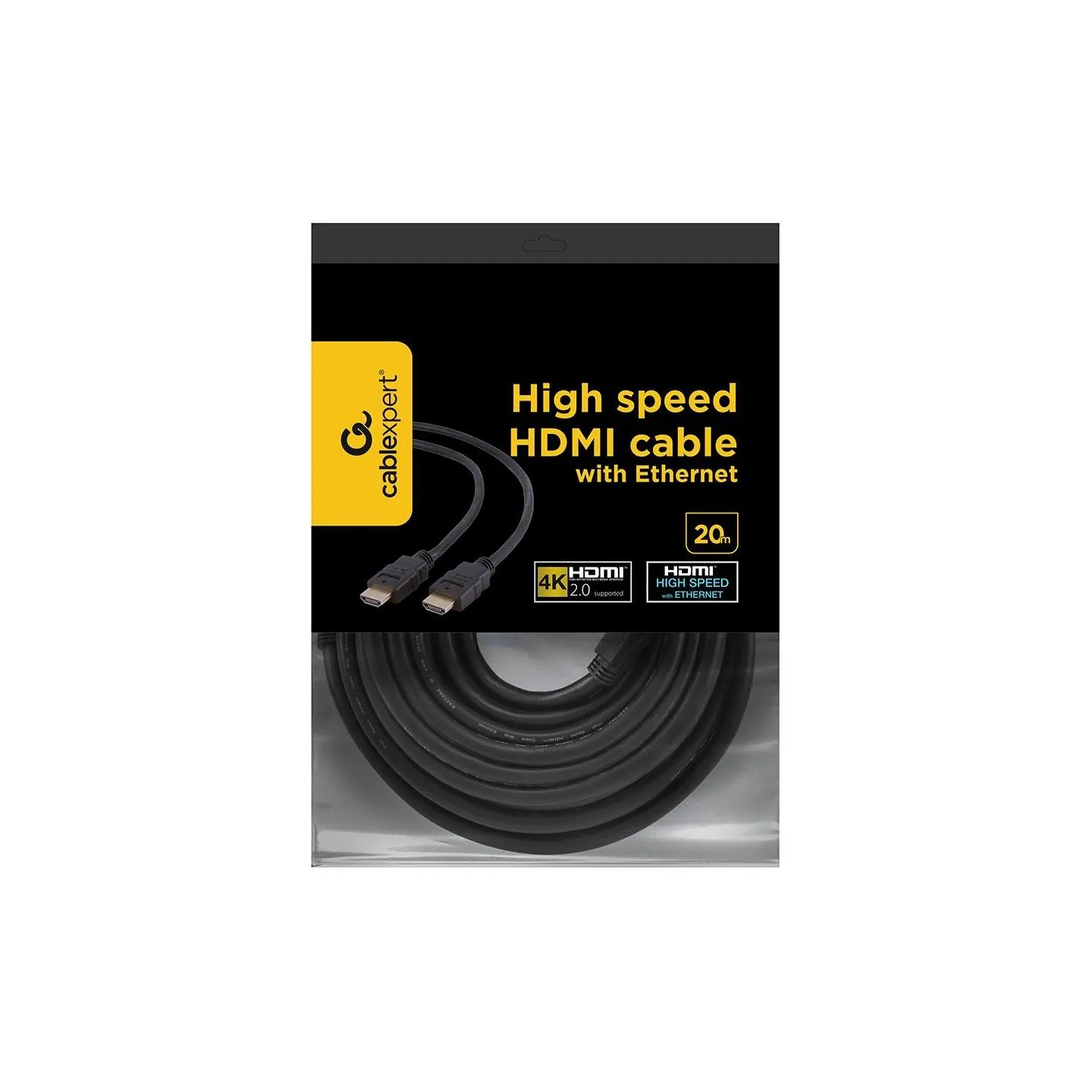 Gembird CABLE HDMI-HDMI 20M V2.0 BLK/CC-HDMI4-20M GEMBIRD