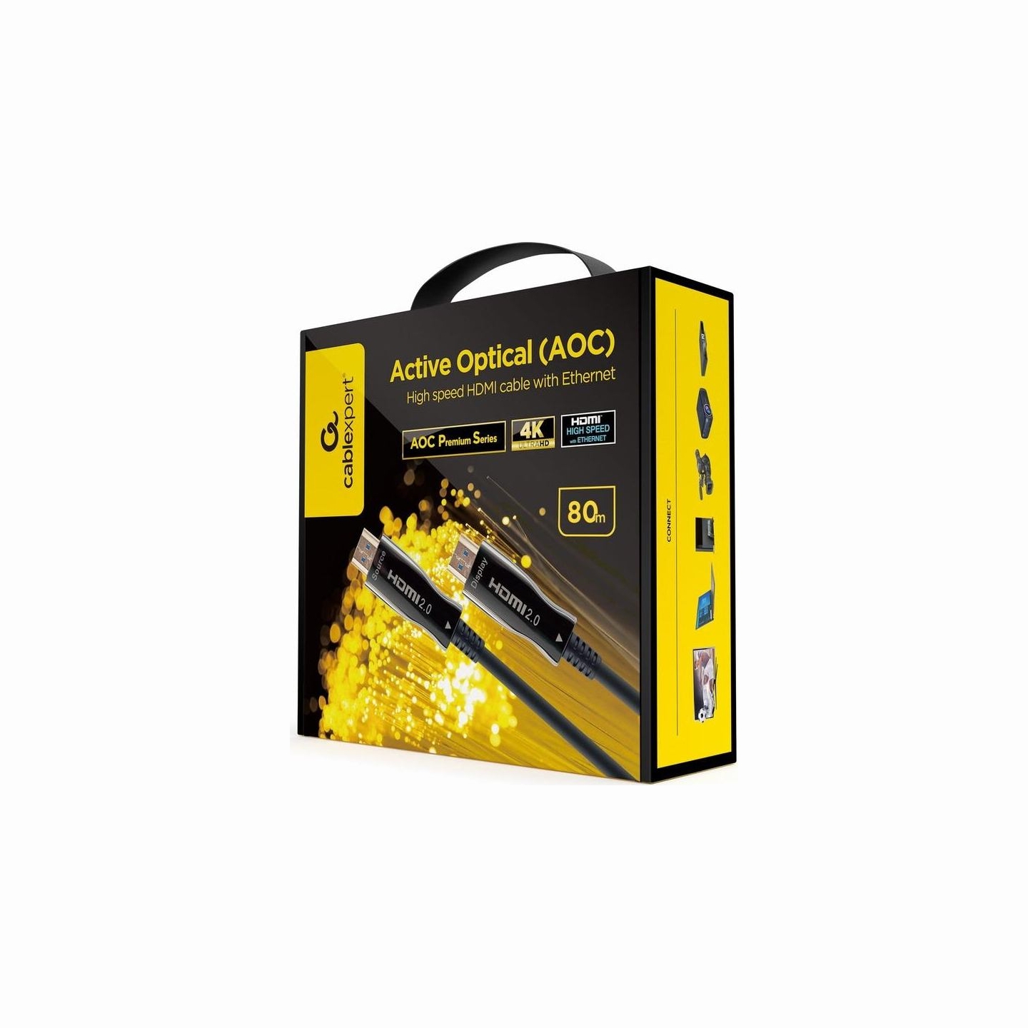 Gembird Active Optical HDMi cable 80m