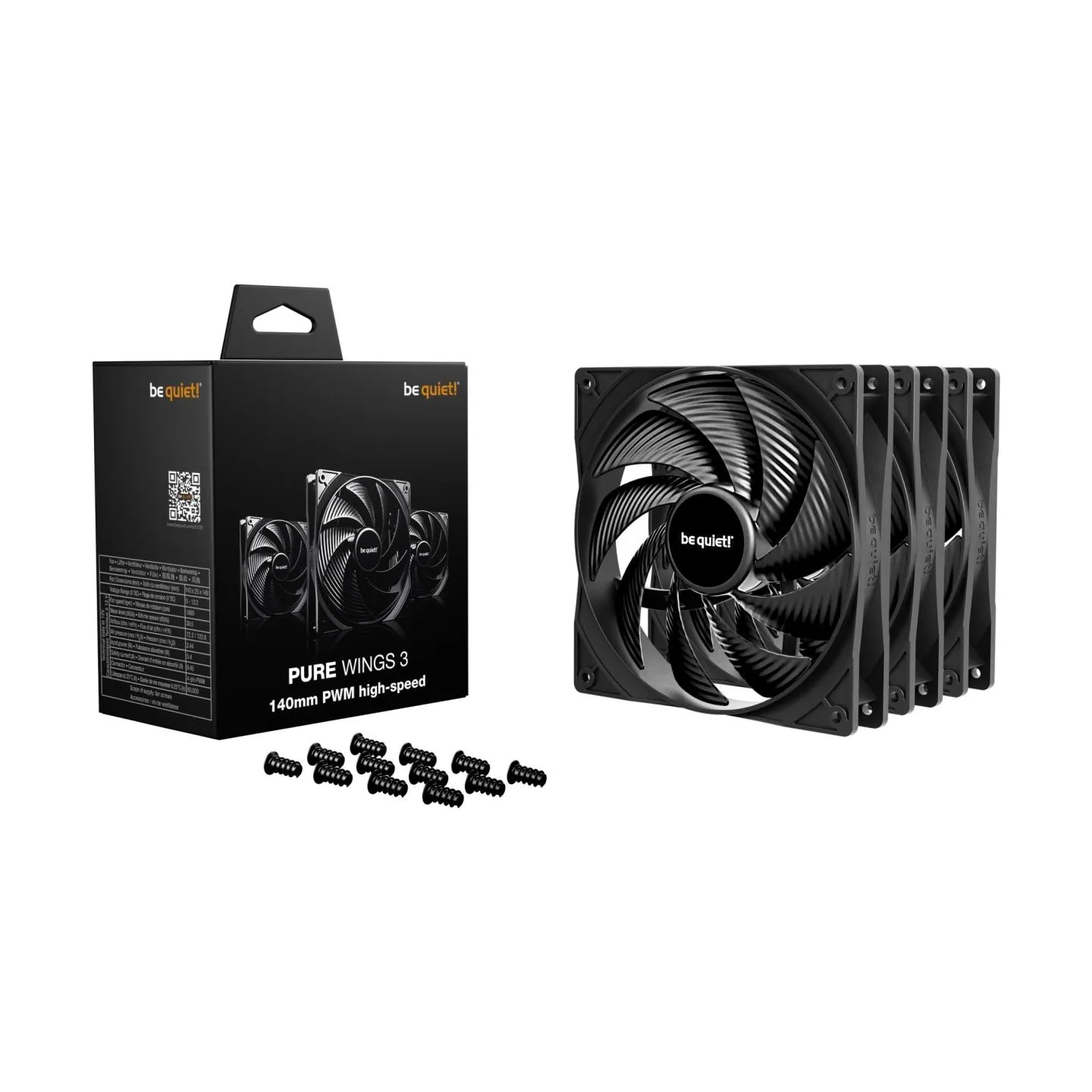 Be Quiet CASE FAN 140MM PURE WINGS 3/PWM HS 3PACK BL138 BE QUIET