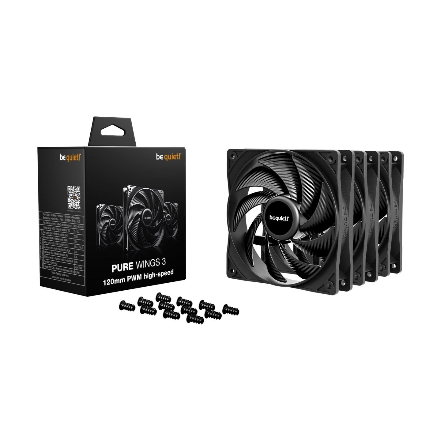 Be Quiet CASE FAN 120MM PURE WINGS 3/PWM HS 3-PACK BL140 BE QUIET